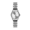 Silver watch with crystals